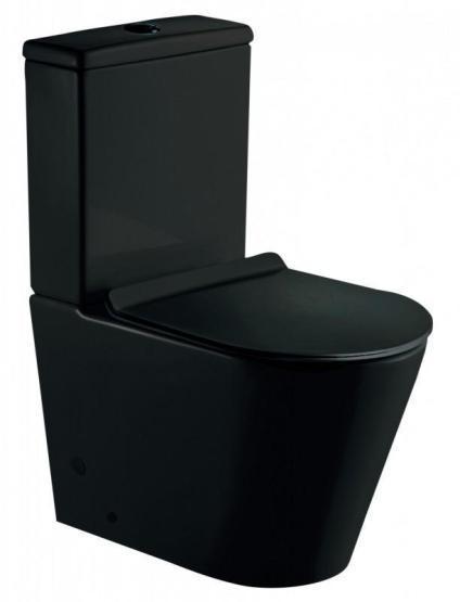 Унитаз напольный ESBANO ALAGON-C черный матовый безободковый напольный 640x385x825