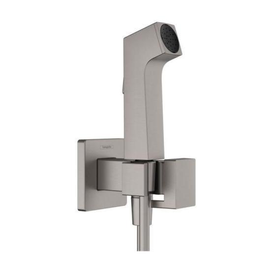 Гигиенический душ Hansgrohe 29233340 встраиваемый (внешняя монтажная часть) шлифованный черный хром