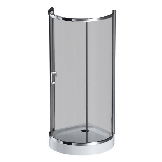 Душевой уголок 95x95 см, без поддона AM.PM Like W83G-333-095CG стекло тонированное, профиль глянцевый хром