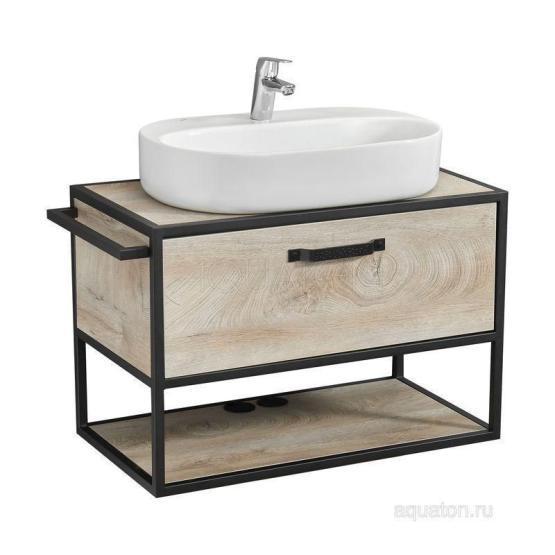 Тумба под раковину AQUATON Лофт Фабрик 80 дуб эндгрейн 1A242401LTDU0