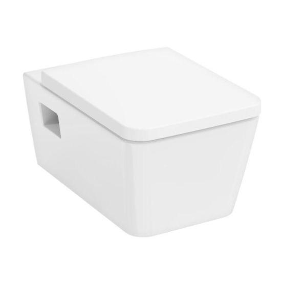 Унитаз Hansgrohe 60208450 EluPura Original Q подвесной 540х360, безободковый, с сиденьем, Белый глянец