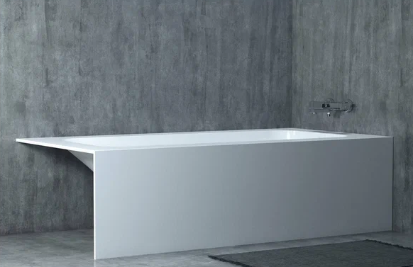 Salini Orlanda 180 ванна СПЕЦ РАЗМЕР 1800х810х600 мм, с литой передней панелью, S-Sense, регулируемые ножки, цвет белый глянцевый