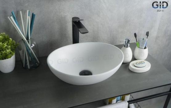 Раковина Gid N900 41x34 на столешницу белая матовая