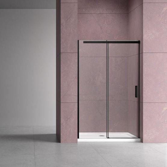 Душевая дверь Vincea Dice VDS-4D120CLB, 1200, черный, стекло прозрачное