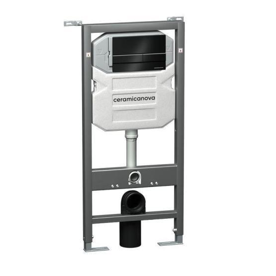 Инсталляция Ceramicanova Envision CN1002B с кнопкой смыва Flat цвет черный матовый