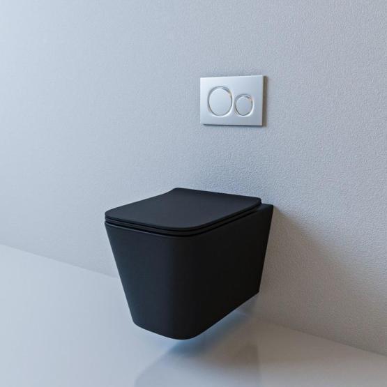 Унитаз ESBANO GARTEZ черный матовый безободковый подвесной 510x345x340