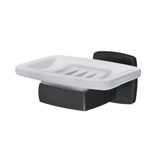 Мыльница стеклянная с настенным держателем AM.PM Gem A9034222 черный