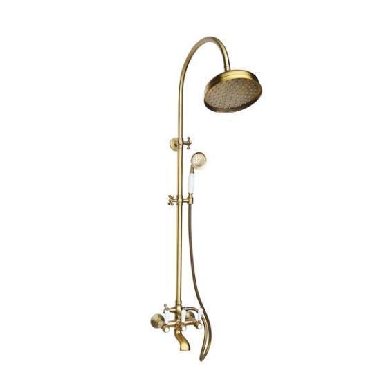 Душевая колонна Magliezza BIANCO 1202-br со смесителем, верхним и ручным душем TL-3-br, тропическая лейка - d-200mm. бронза