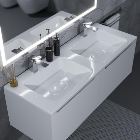 Раковина двойная Uperwood Modul 120 см, прямоугольная