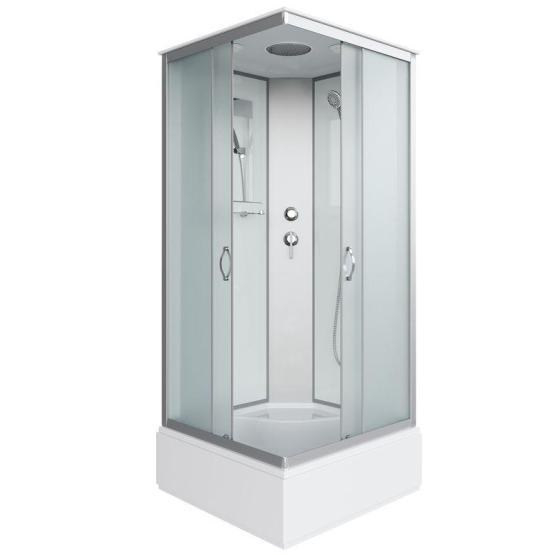 Душевая кабина Niagara NG-1108-14 900х900х2150 средний поддон 26см стекло матовое с полкой