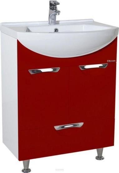 Тумба под раковину Bellezza Альфа 55 напольная с 1 ящ. красная