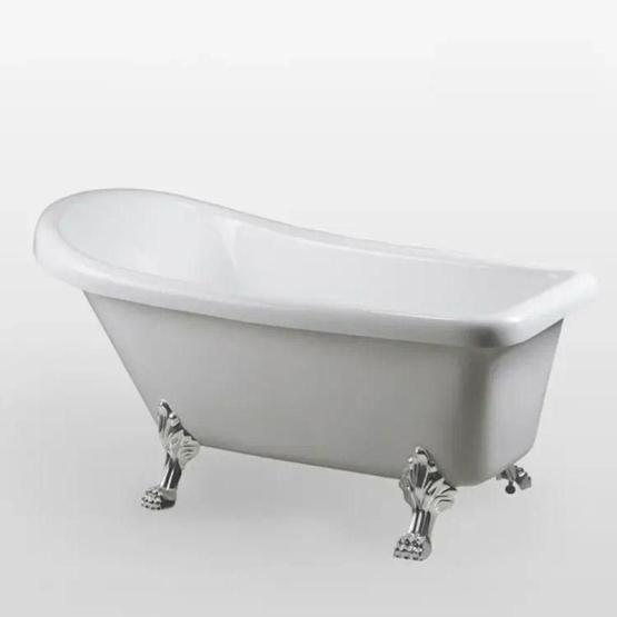 Ванна Cerutti Spa VITO 150 акрловая отдельностоящая (1550x740x750) на львиных алюминиевых лапах (хром)