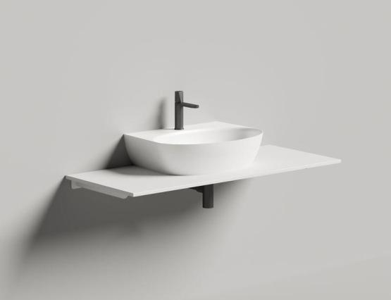 Раковина Salini ALDA WALL 02 S-Sense глянцевая 58x45 140312G накладная  без отв.смесителя