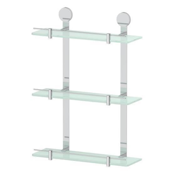 хромПолка 3-х ярусная 40 cm матовое стекло;  ARTWELLE Harmonie HAR 038