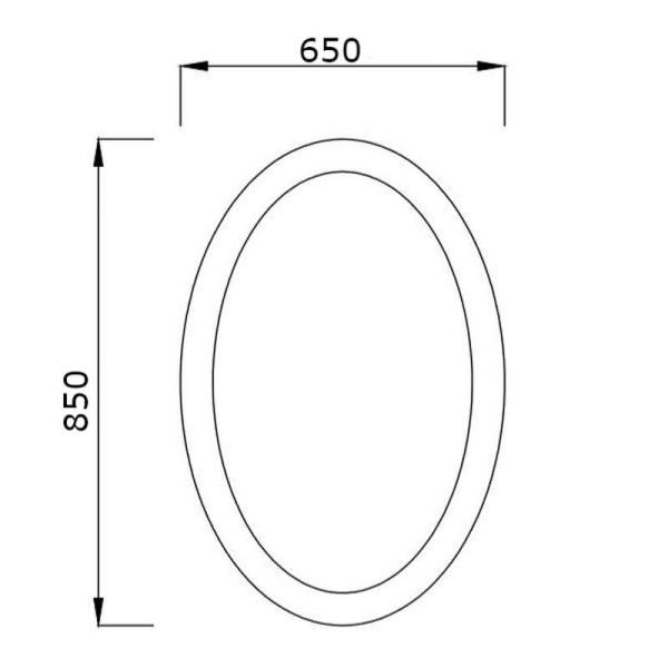 Зеркало Boheme овальное 85х65 511, антик ПУ без подсветки