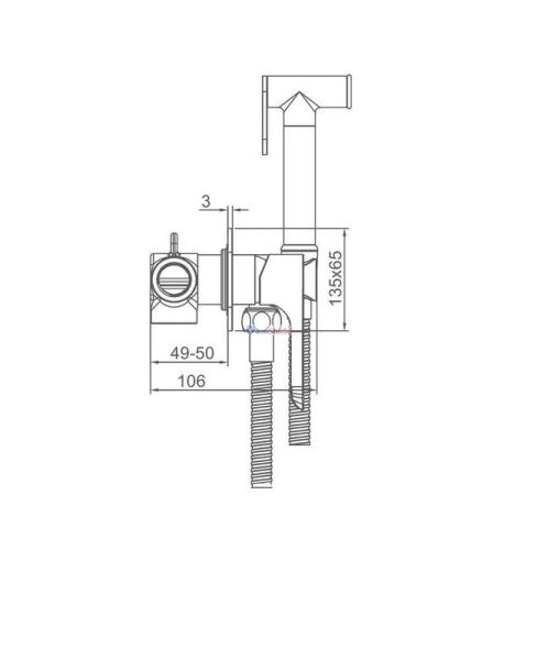 Гигиенический душ Gappo G7248-32 Сатин золотой встраиваемый