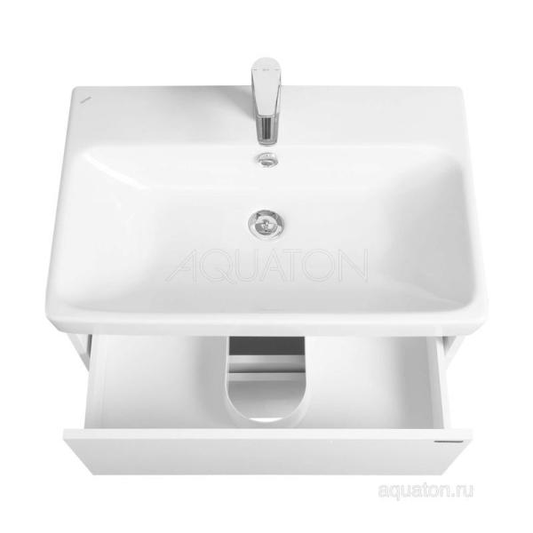 Тумба под раковину AQUATON Сканди 70 белый матовый, белый глянец 1A251801SD010