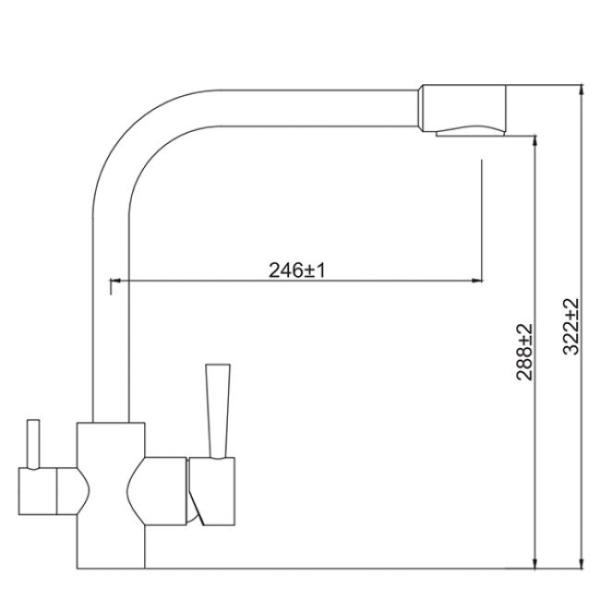 Смеситель для кухни KAISER Merkur (26044-3) бронза