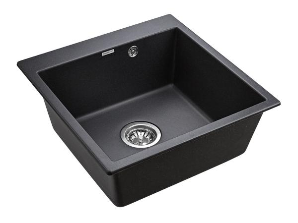 Мойка для кухни Paulmark PRAKTISCH, PM105152-BL, черный, 510х520