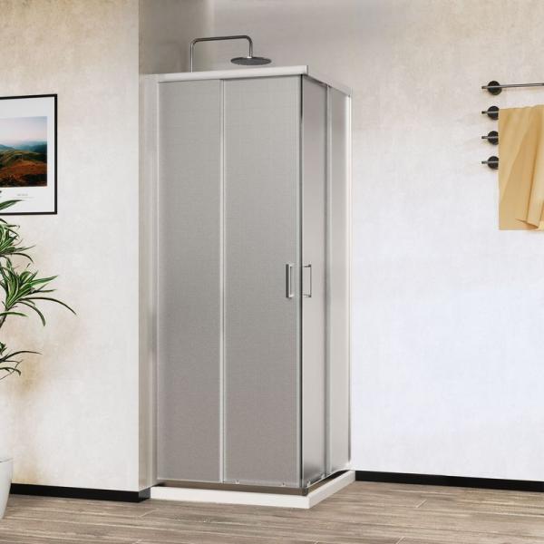 Душевой уголок Vincea City VSS-5CT800MT, 800*800, хром, стекло текстурное
