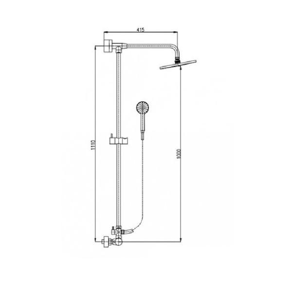 Душевая система Rav Slezak DUNAJ TERMOSTAT TRM81.5/4-01, цвет Хром