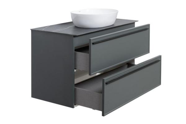 Тумба под раковину LA FENICE Elba Grigio TWIN серый 90 FNC-01-ELB-G-90-2 серый матовый зелёный матовый