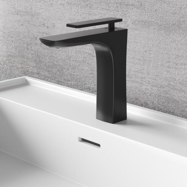 Смеситель NT BAGNO NT7801 TIRSO для раковины черный матовый