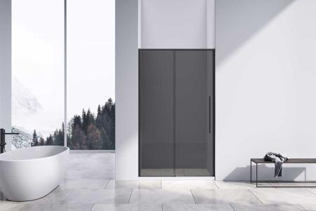 Душевая дверь Vincea Slim-N VDS-4SN110CGB, 1100, черный, стекло тонированное