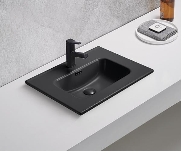 Раковина Gid Bm9060s встраиваемый 61 Черный матовый