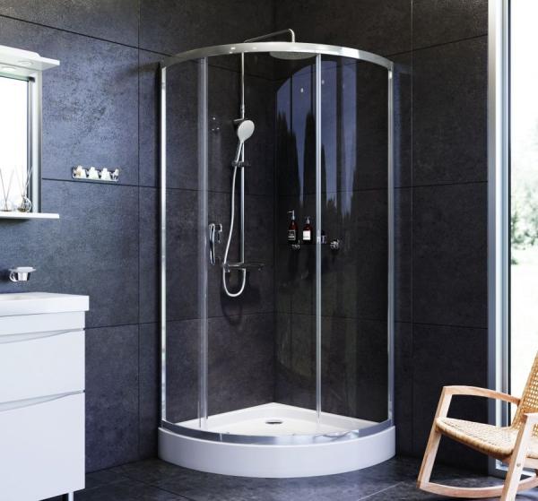 Душевой уголок 90x90 см, без поддона AM.PM Like W83G-315-090CT стекло прозрачное, профиль глянцевый хром