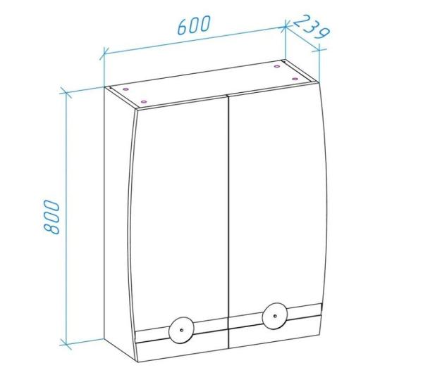 Подвесной шкаф Bellezza Абрис 60 белый