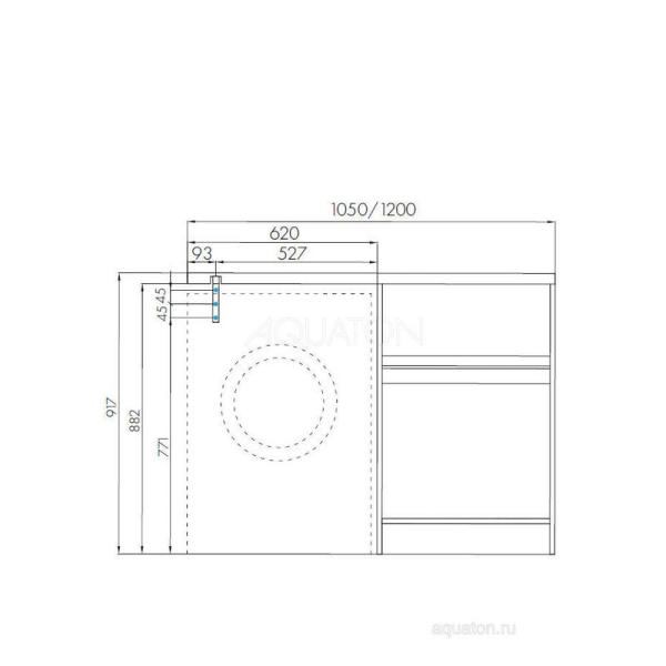 Раковина Aquaton Лондри 1200 1A72243KLH010 белая