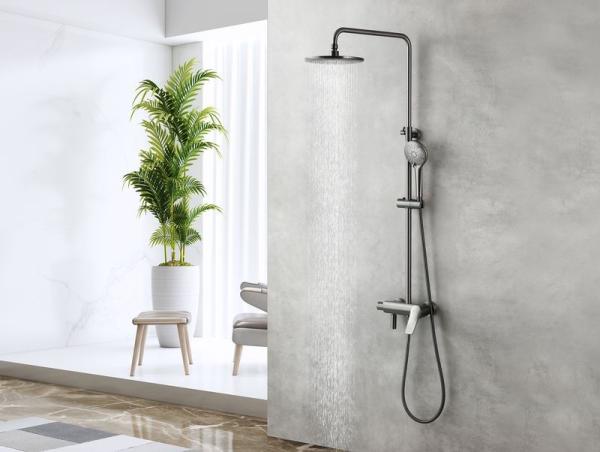 Душевая система Bronx LM3762GM для ванны с регулируемой высотой штанги , графит