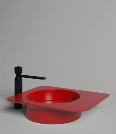 Раковина Salini NINFEA 02 S-Stone покраска RAL матовая 54x45 110521MF накладная