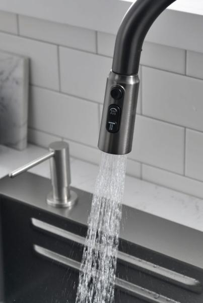 Мойка кухонная Esbano CASCADE-5 750х450х220 оружейная сталь PVD покрытие