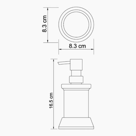 Дозатор для жидкого мыла WasserKraft Donau K-2499 хром