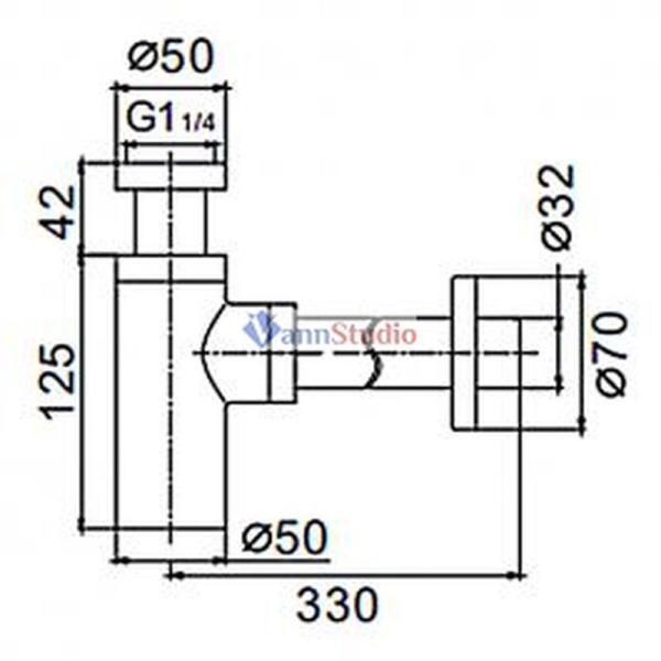 Сифон для раковины Frap F82 хром