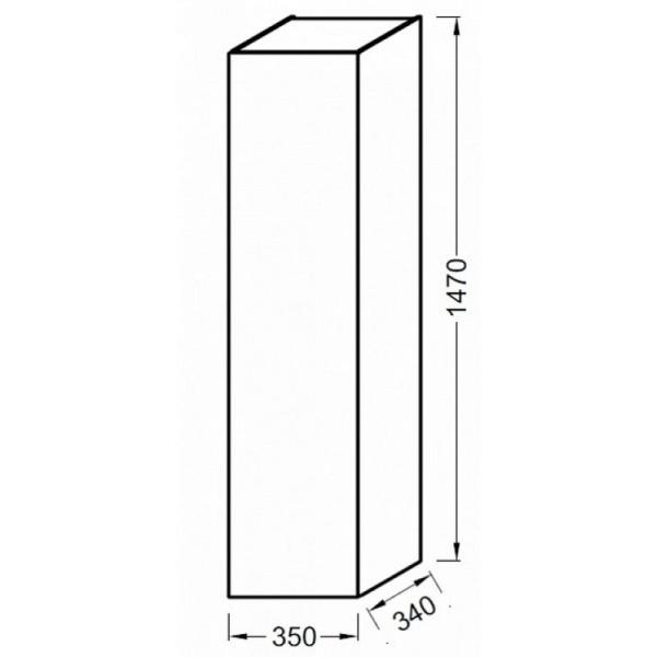 Пенал Jacob Delafon ODEON UP EB998-E10 35 см подвесной цвет квебекский дуб