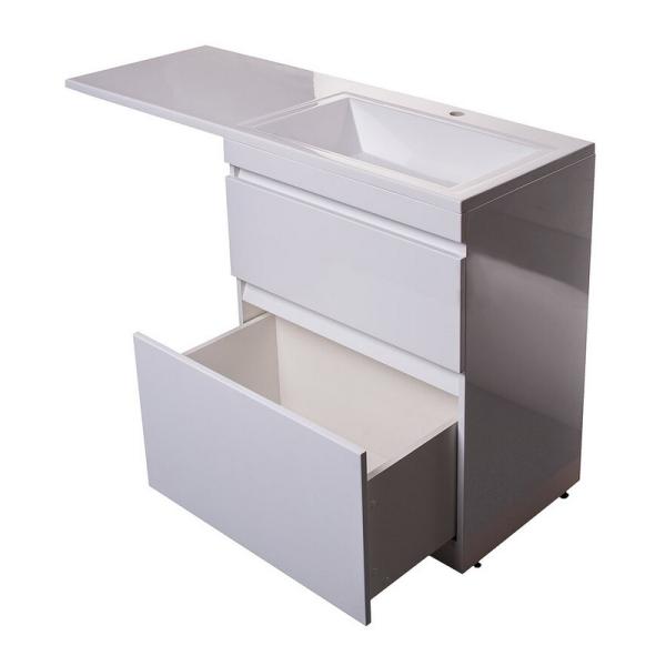 Тумба под раковину Style Line Elfante Даллас 130 напольная, Люкс белая, PLUS