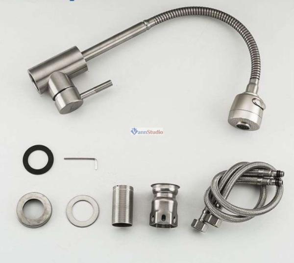 Смеситель для кухни Frap F44899-1 с краном для фильтр/воды сатин