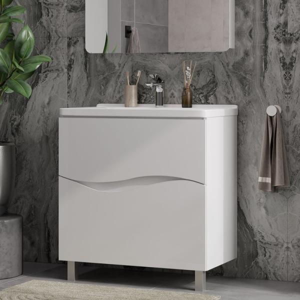 Тумба для ванной Volna 80.2Y напольная (Миранда) раковина отдельно