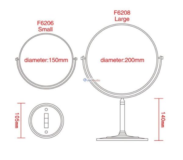 F6206 Косметическое зеркало Frap с увеличением настольное
