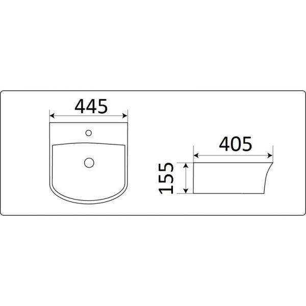 Раковина CeramaLux N 78369A 45 см подвесная