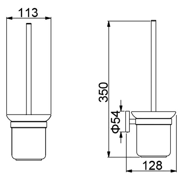 Ершик для туалета Timo Saona (13061/17) золото матовое
