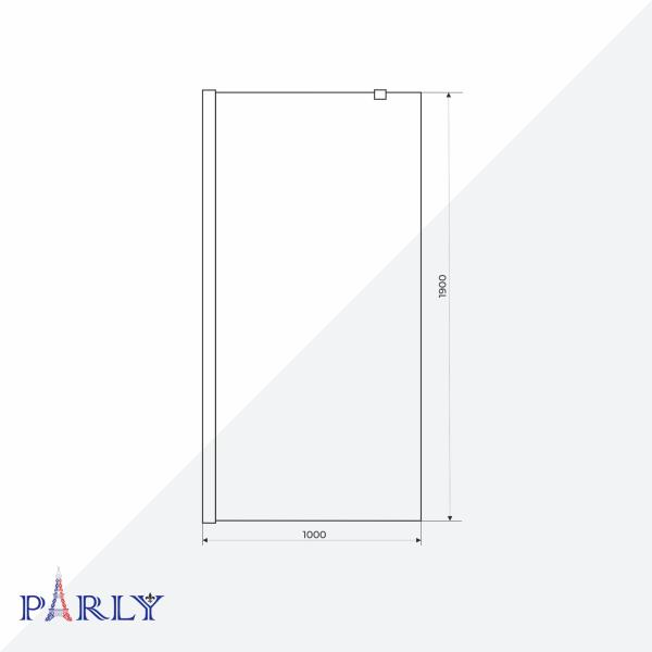 Душевое ограждение PARLY T100BF (100х90)