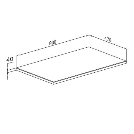 Столешница ASB-Woodline Санди массив 800*470*40