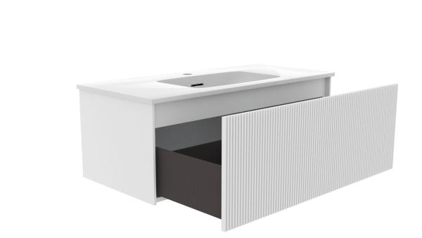 Тумба под раковину LA FENICE TERRA Bianca белый 100 FNC-01-TER-B-100 белый матовый