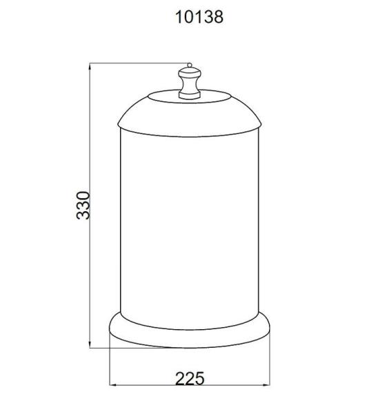 Ведро мусорное Boheme Vogue 10188 хром