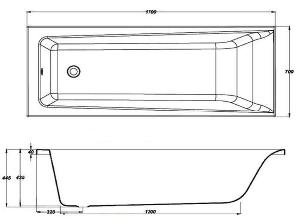 Ванна Cersanit LORENA 170x70