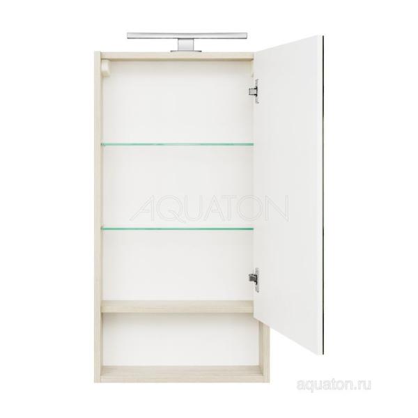 Зеркальный шкаф AQUATON Сканди 45 белый, дуб верона 1A252002SDB20